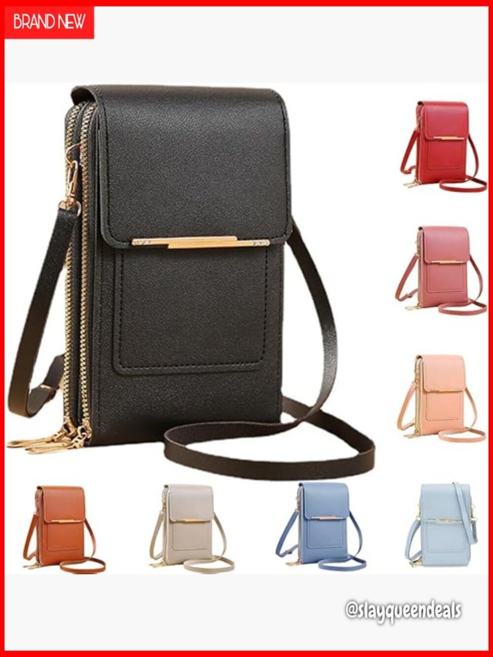Small Anti-Theft Crossbody Phone Purse with RFID Blocking and Touchscreen Window